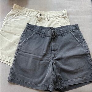 Patagonia Men's Gray and Cream Flat Front Shorts